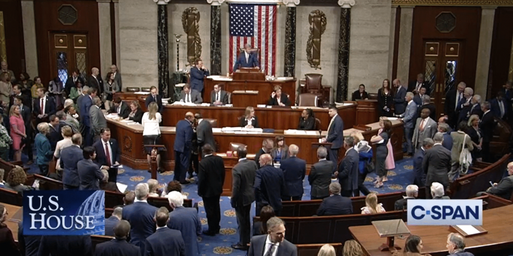 Abstimmung im US-Repräsentantenhaus, Mai 2025, Foto: Screenshot von C-Span. May 7, 2025, House Session Part 3
